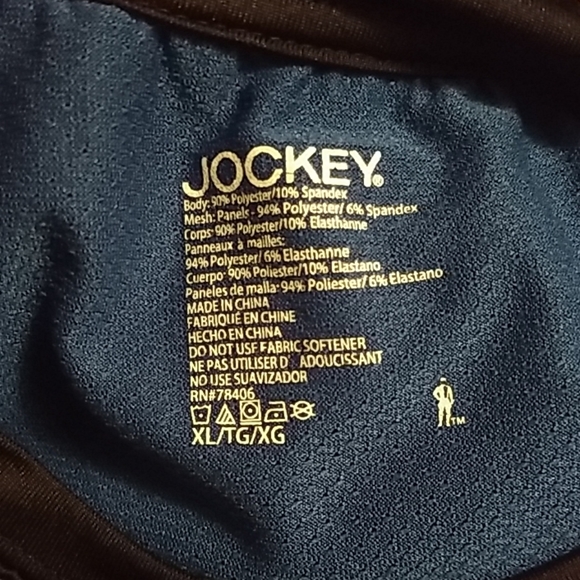 2 Jockey polyester/mesh workout Tee's - Picture 4 of 5